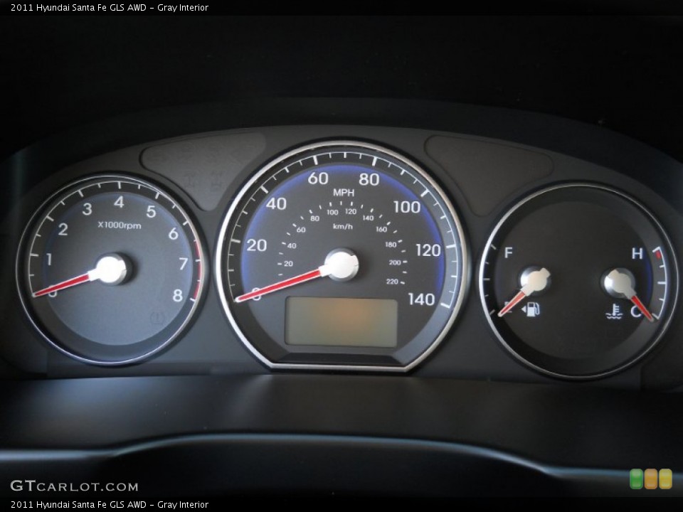 Gray Interior Gauges for the 2011 Hyundai Santa Fe GLS AWD #56036685