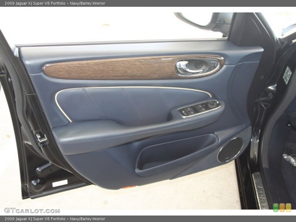 Navy/Barley Interior Door Panel for the 2009 Jaguar XJ Super V8 Portfolio #56041799