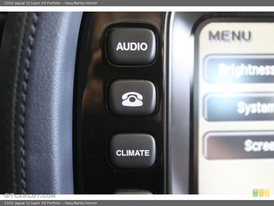 Navy/Barley Interior Controls for the 2009 Jaguar XJ Super V8 Portfolio #56041891