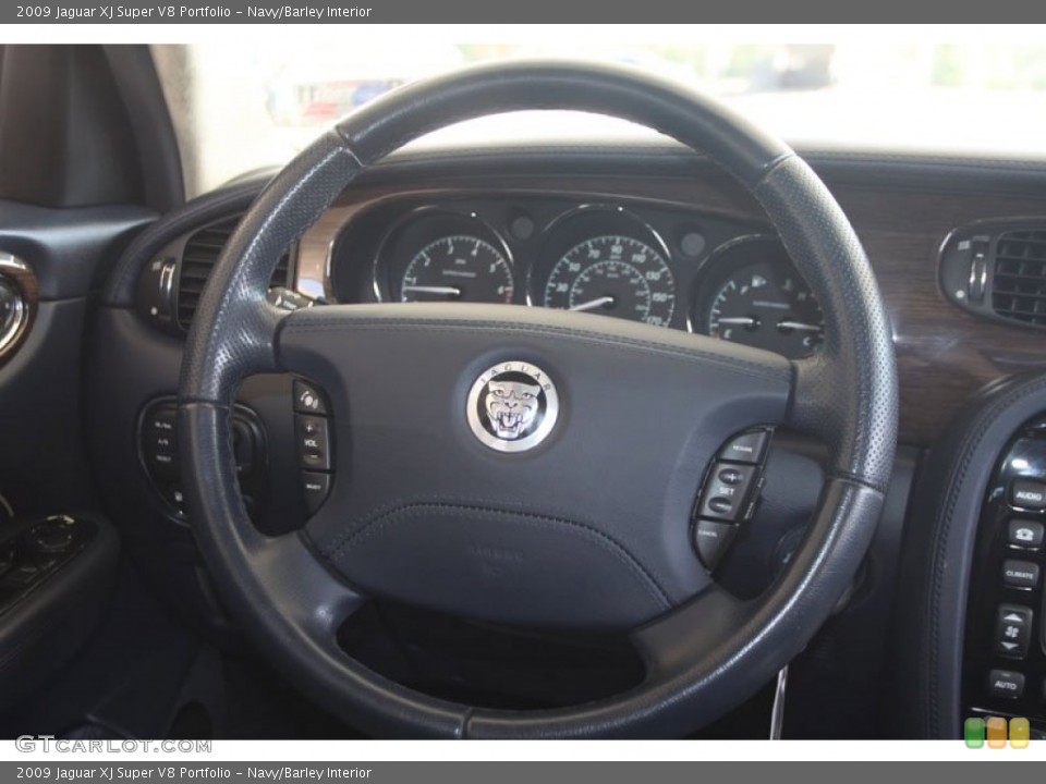 Navy/Barley Interior Steering Wheel for the 2009 Jaguar XJ Super V8 Portfolio #56042126