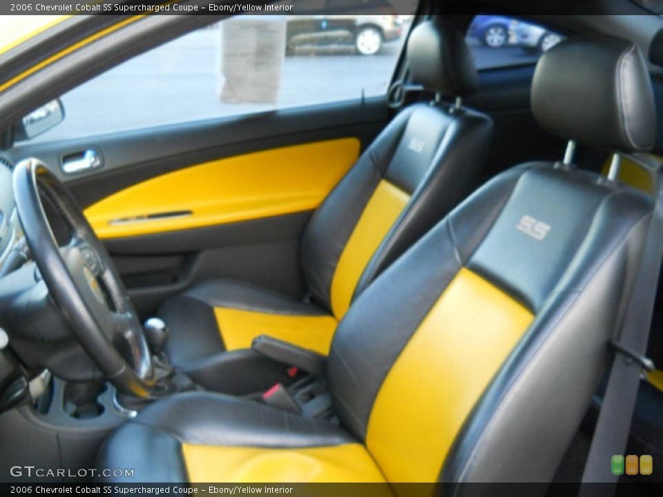 Ebony/Yellow Interior Photo for the 2006 Chevrolet Cobalt SS Supercharged Coupe #56043782