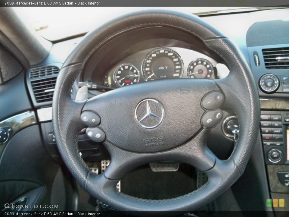 Black Interior Steering Wheel for the 2009 Mercedes-Benz E 63 AMG Sedan #56043884