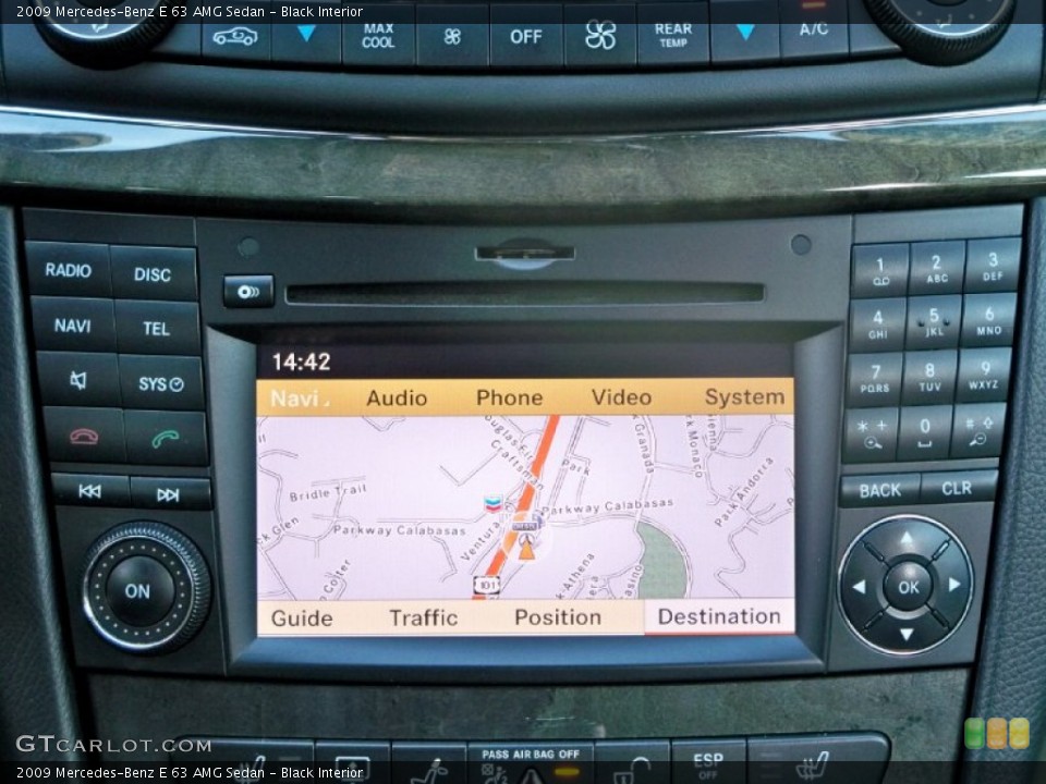 Black Interior Navigation for the 2009 Mercedes-Benz E 63 AMG Sedan #56043958