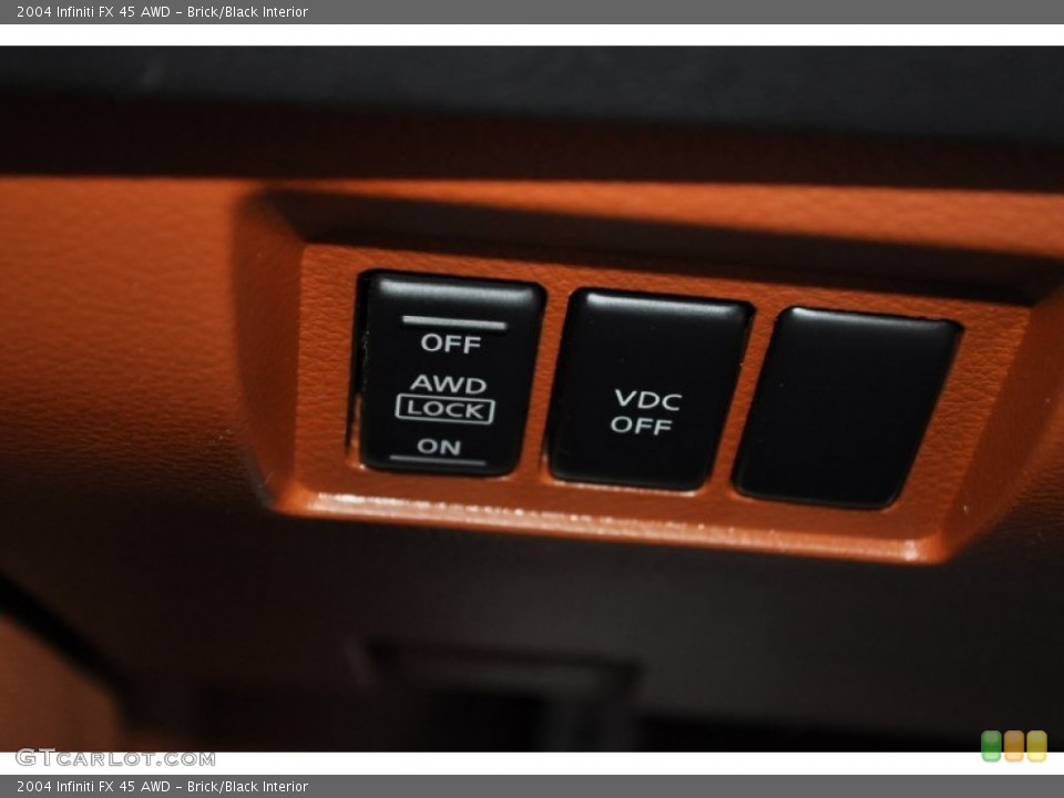 Brick/Black Interior Controls for the 2004 Infiniti FX 45 AWD #56046518