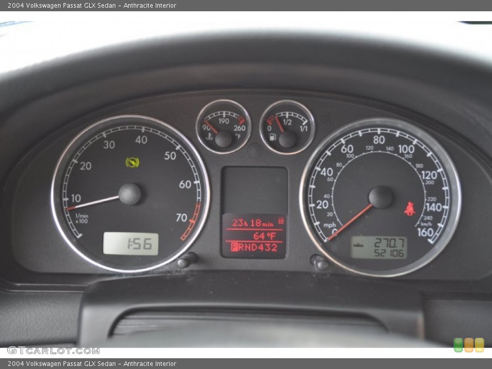 Anthracite Interior Gauges for the 2004 Volkswagen Passat GLX Sedan #56047781
