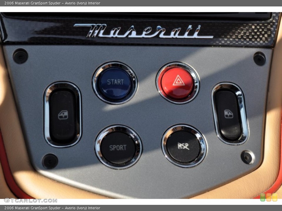 Avorio (Ivory) Interior Controls for the 2006 Maserati GranSport Spyder #56049197