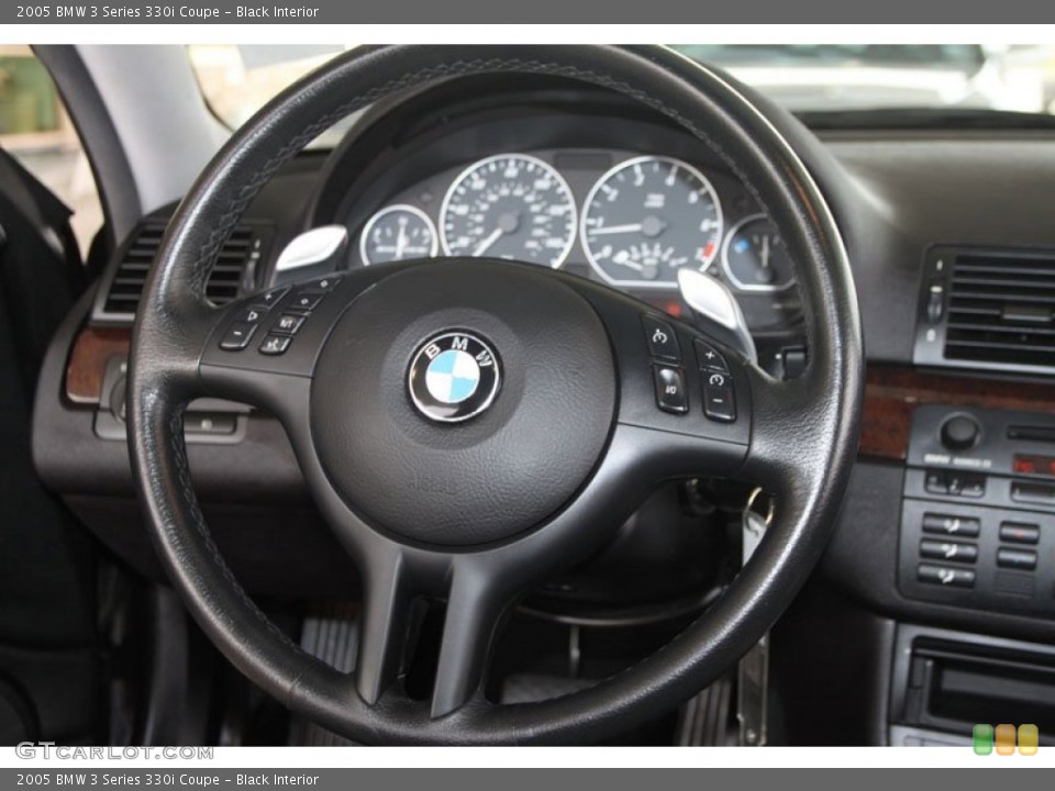 Black Interior Steering Wheel for the 2005 BMW 3 Series 330i Coupe #56049368