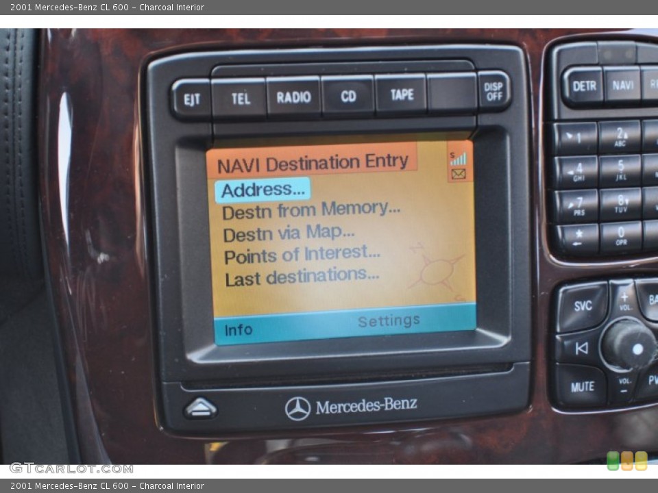 Charcoal Interior Controls for the 2001 Mercedes-Benz CL 600 #56049703