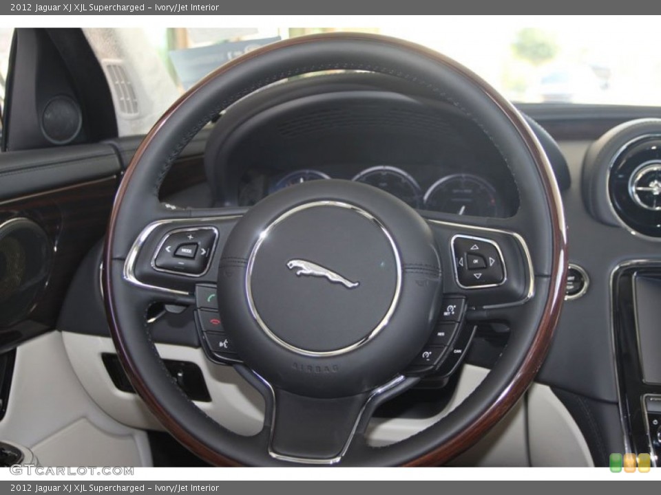 Ivory/Jet Interior Steering Wheel for the 2012 Jaguar XJ XJL Supercharged #56055170