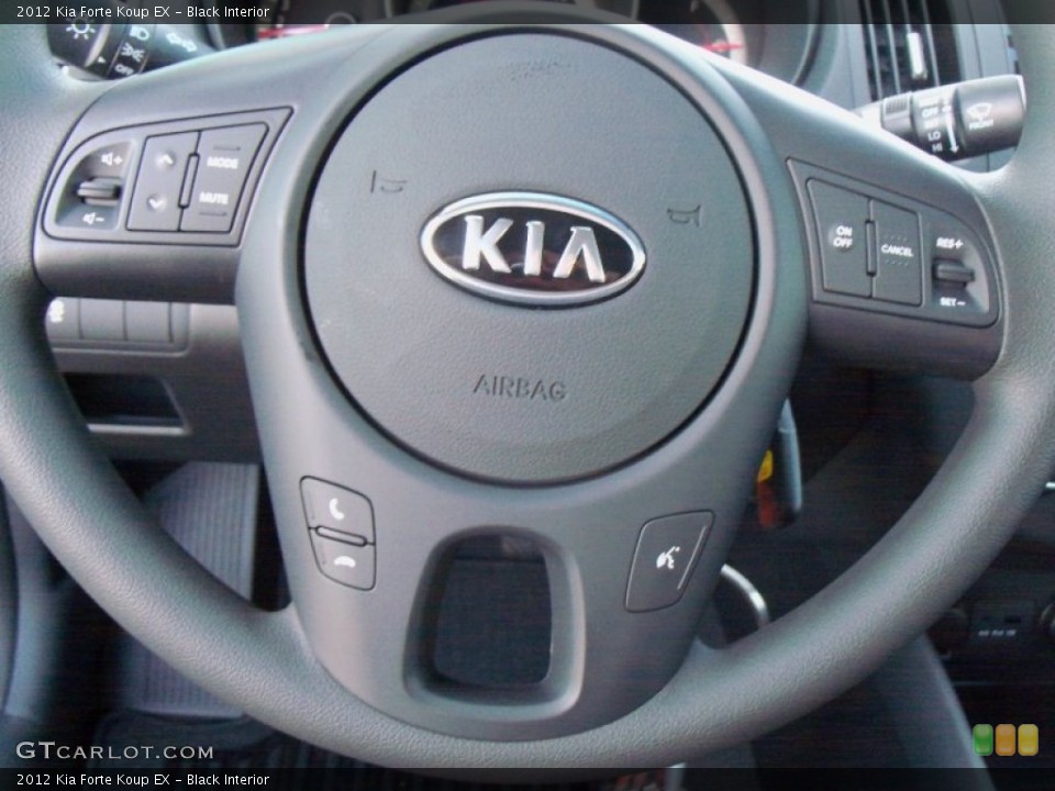 Black Interior Steering Wheel for the 2012 Kia Forte Koup EX #56055540
