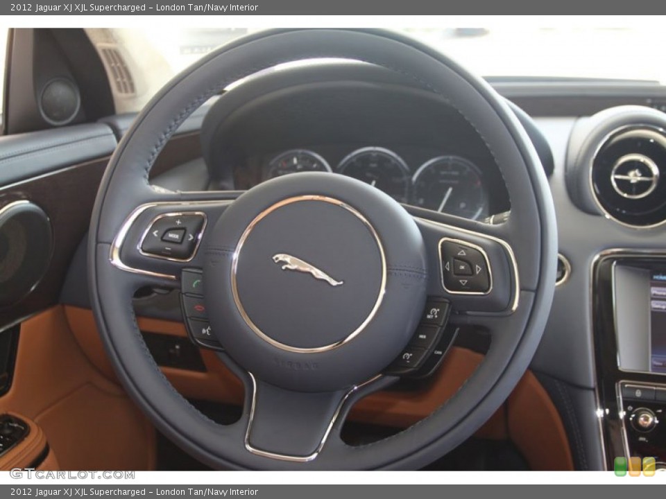 London Tan/Navy Interior Steering Wheel for the 2012 Jaguar XJ XJL Supercharged #56055572