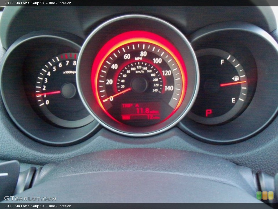 Black Interior Gauges for the 2012 Kia Forte Koup SX #56055665