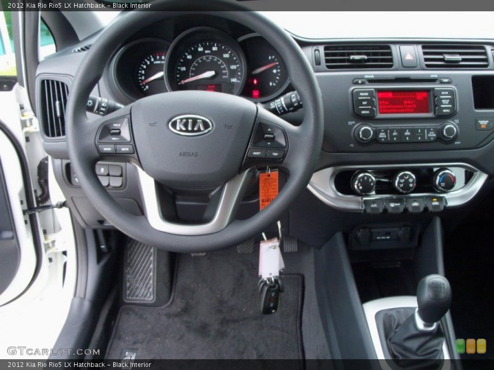 Black Interior Controls for the 2012 Kia Rio Rio5 LX Hatchback #56055764