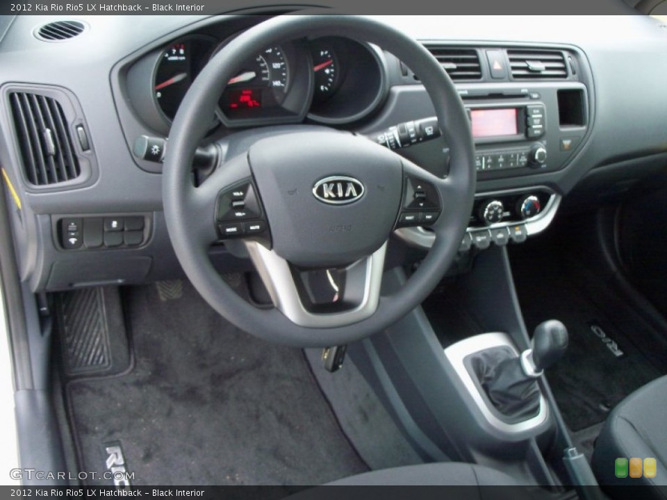 Black Interior Dashboard for the 2012 Kia Rio Rio5 LX Hatchback #56055800
