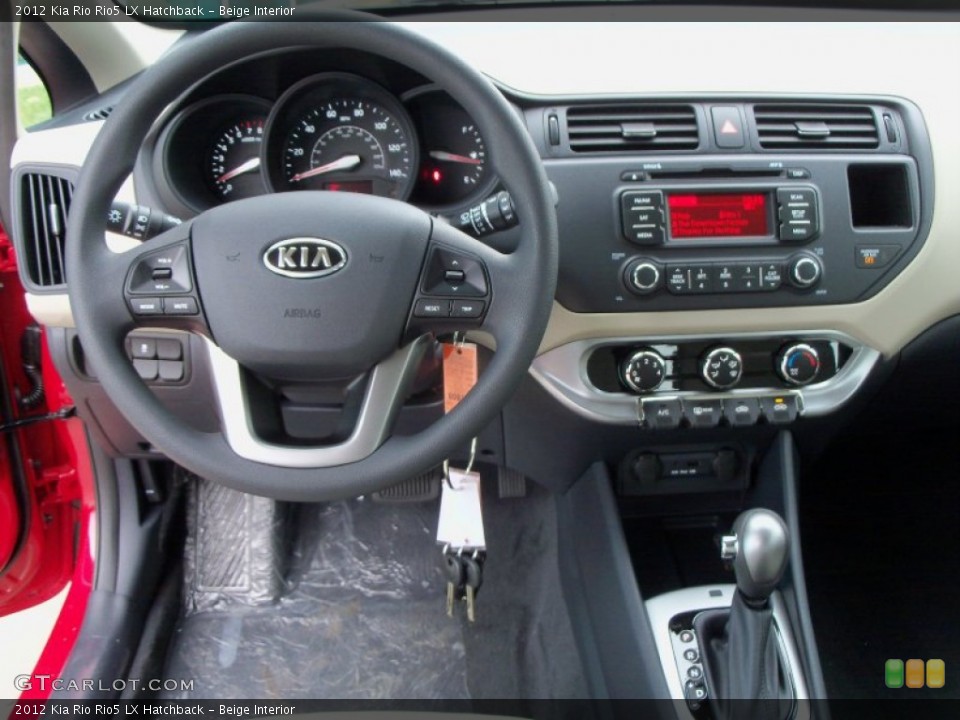 Beige Interior Dashboard for the 2012 Kia Rio Rio5 LX Hatchback #56055877