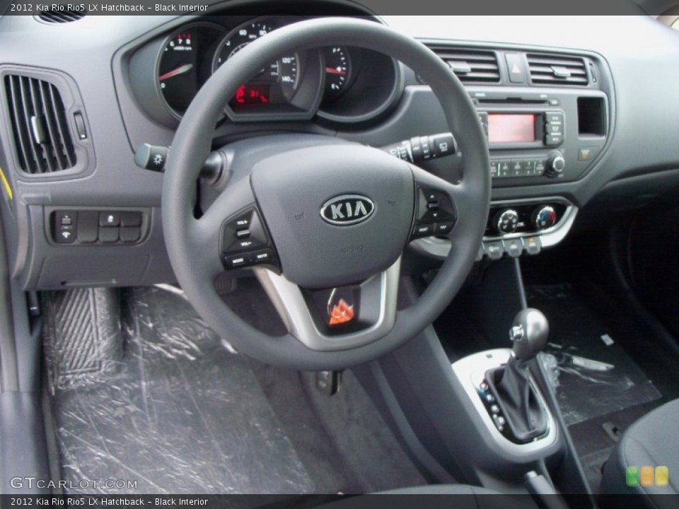 Black Interior Dashboard for the 2012 Kia Rio Rio5 LX Hatchback #56056130
