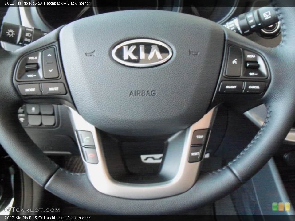 Black Interior Steering Wheel for the 2012 Kia Rio Rio5 SX Hatchback #56056304