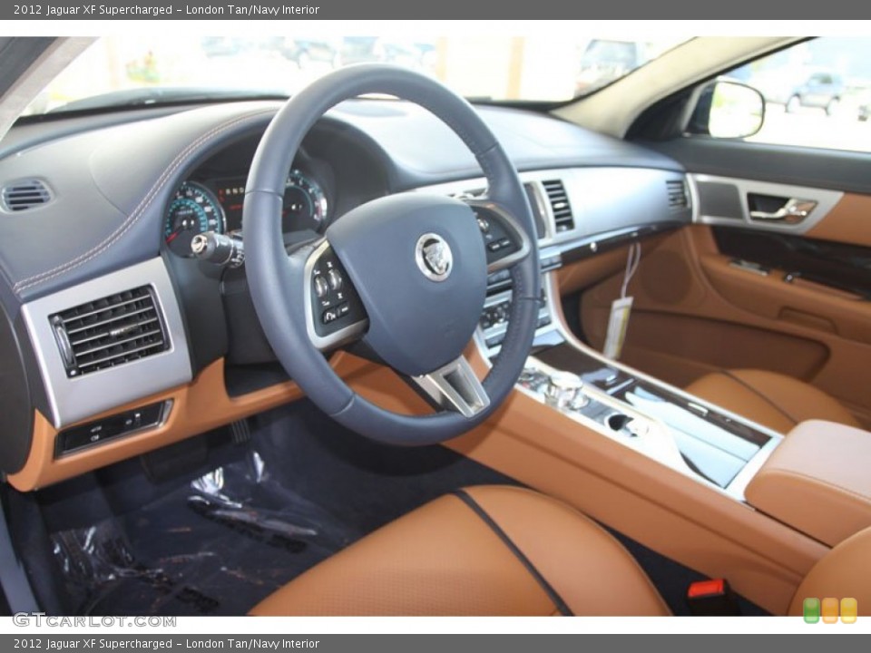 London Tan/Navy Interior Prime Interior for the 2012 Jaguar XF Supercharged #56056379