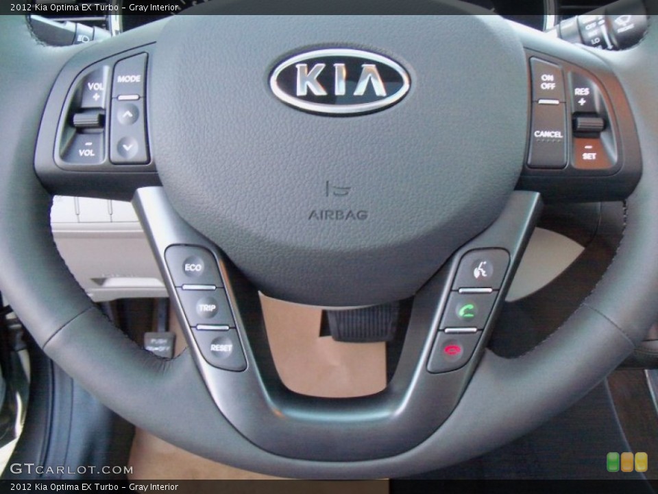 Gray Interior Steering Wheel for the 2012 Kia Optima EX Turbo #56056913