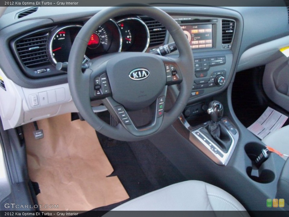 Gray Interior Dashboard for the 2012 Kia Optima EX Turbo #56056949