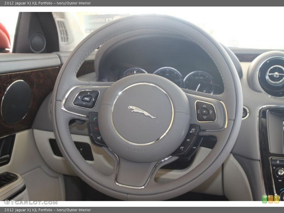 Ivory/Oyster Interior Steering Wheel for the 2012 Jaguar XJ XJL Portfolio #56057216