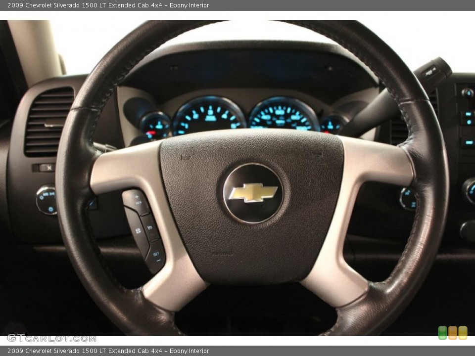 Ebony Interior Steering Wheel for the 2009 Chevrolet Silverado 1500 LT Extended Cab 4x4 #56058017