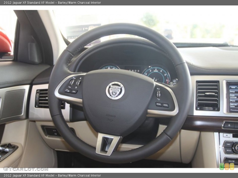 Barley/Warm Charcoal Interior Steering Wheel for the 2012 Jaguar XF  #56058086