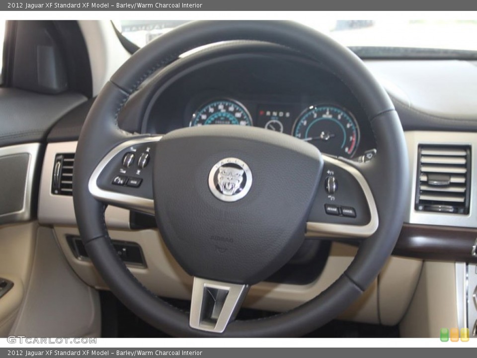 Barley/Warm Charcoal Interior Steering Wheel for the 2012 Jaguar XF  #56058974