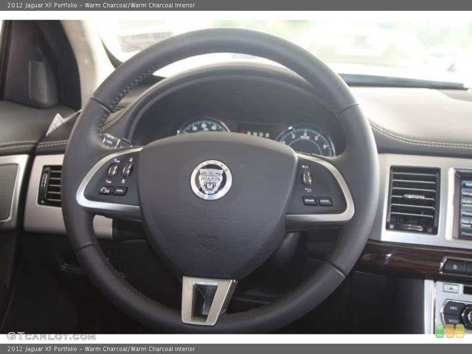 Warm Charcoal/Warm Charcoal Interior Steering Wheel for the 2012 Jaguar XF Portfolio #56059752