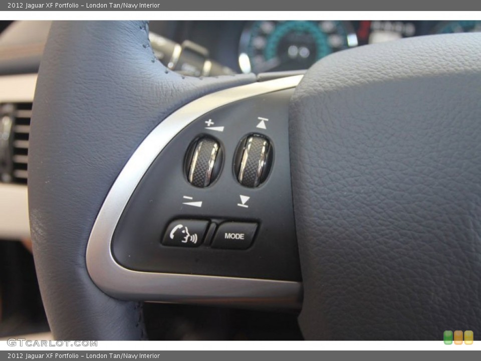 London Tan/Navy Interior Controls for the 2012 Jaguar XF Portfolio #56060120