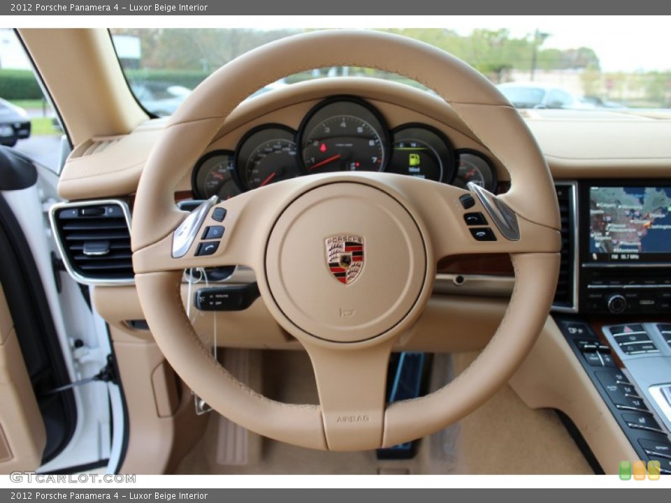 Luxor Beige Interior Steering Wheel for the 2012 Porsche Panamera 4 #56060549