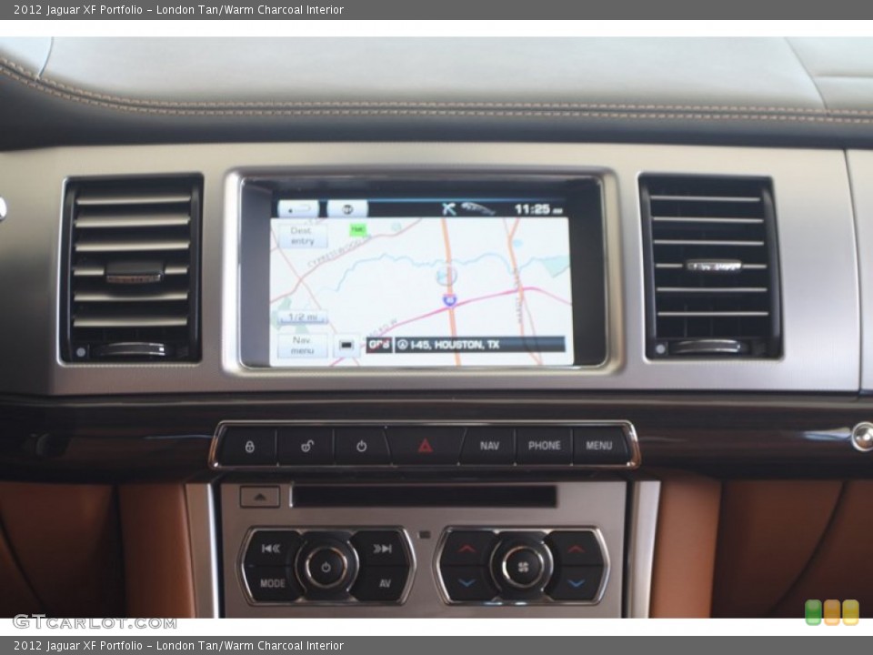 London Tan/Warm Charcoal Interior Navigation for the 2012 Jaguar XF Portfolio #56060711