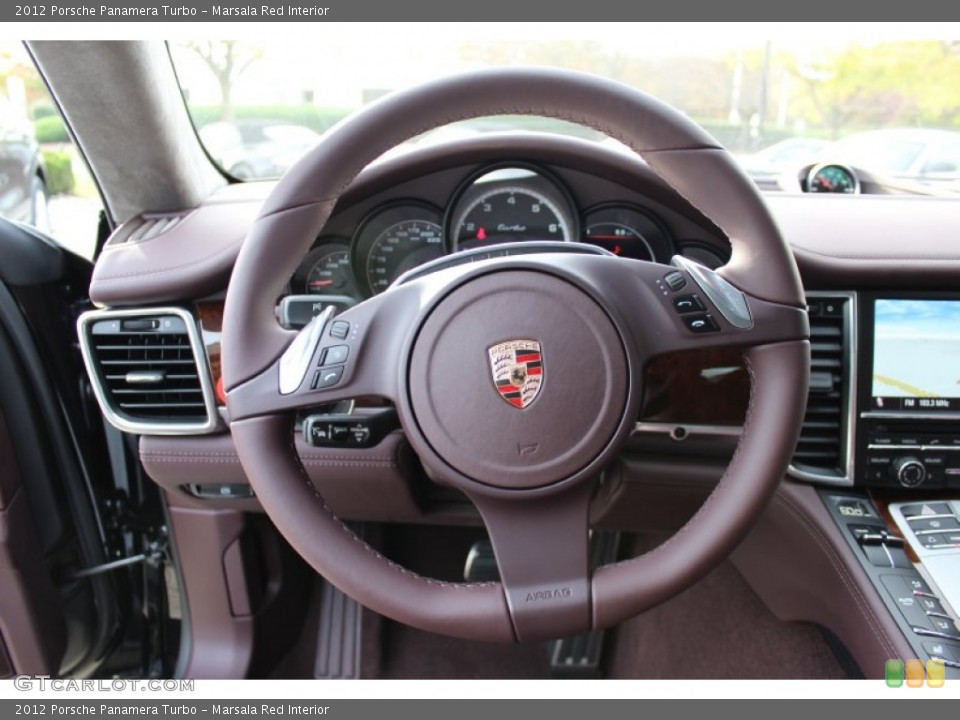 Marsala Red Interior Steering Wheel for the 2012 Porsche Panamera Turbo #56061765