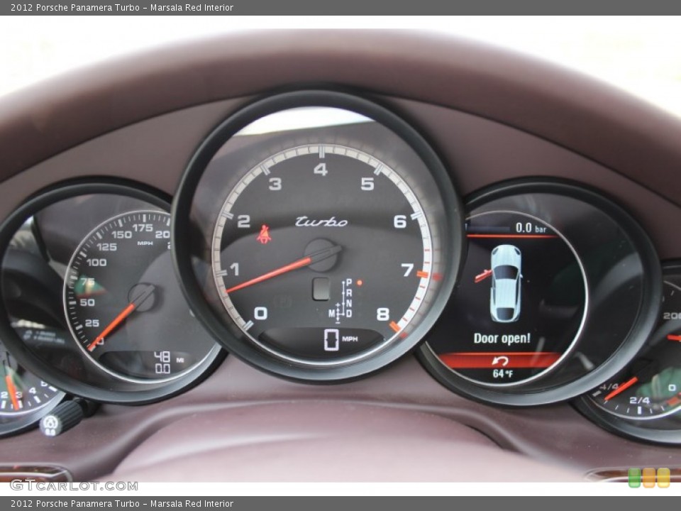 Marsala Red Interior Gauges for the 2012 Porsche Panamera Turbo #56061791
