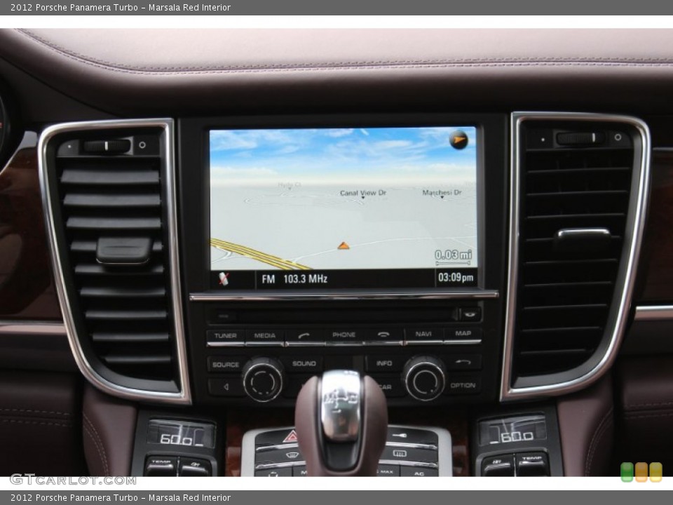 Marsala Red Interior Navigation for the 2012 Porsche Panamera Turbo #56061800