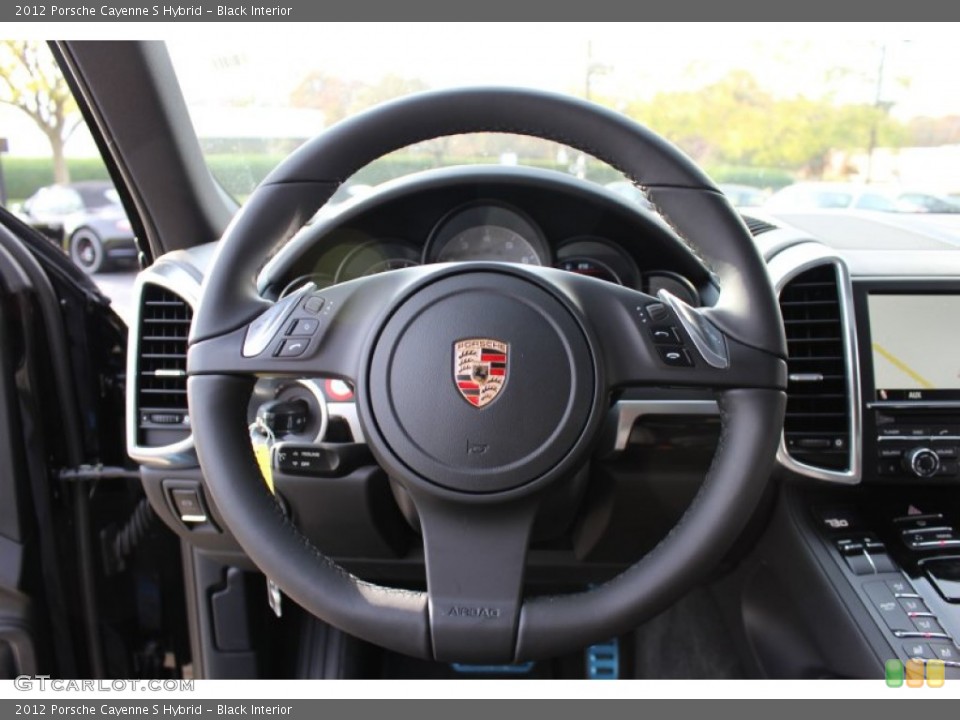 Black Interior Steering Wheel for the 2012 Porsche Cayenne S Hybrid #56062668