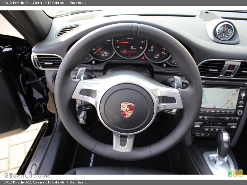 Black Interior Steering Wheel for the 2012 Porsche 911 Carrera GTS Cabriolet #56062981