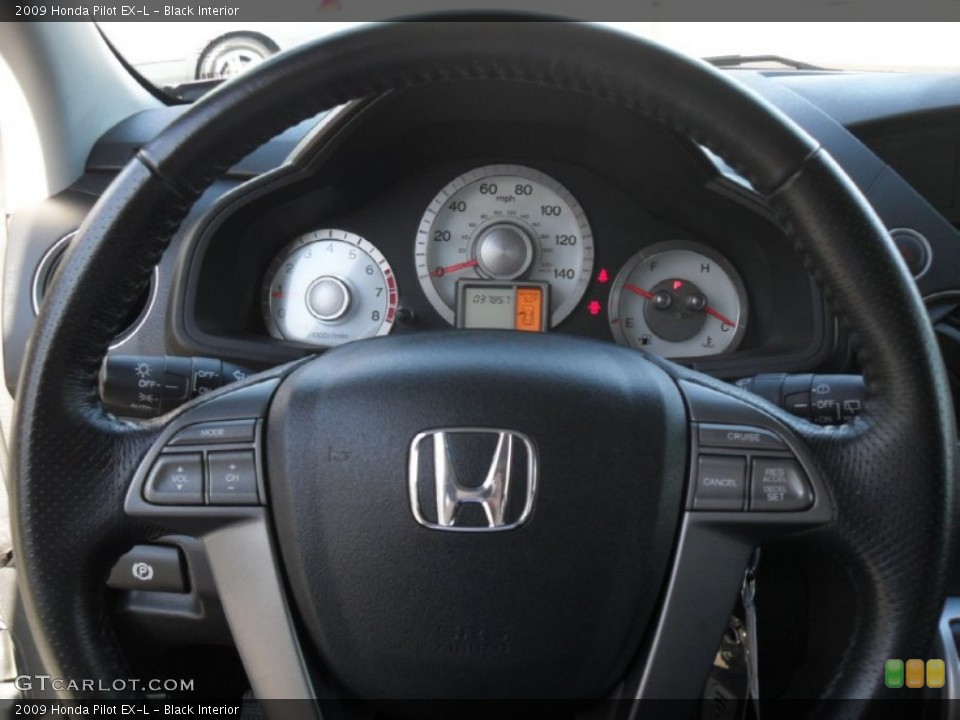 Black Interior Steering Wheel for the 2009 Honda Pilot EX-L #56064182