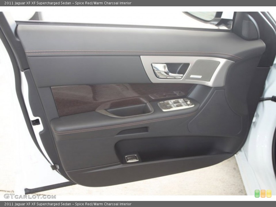 Spice Red/Warm Charcoal Interior Door Panel for the 2011 Jaguar XF XF Supercharged Sedan #56065719