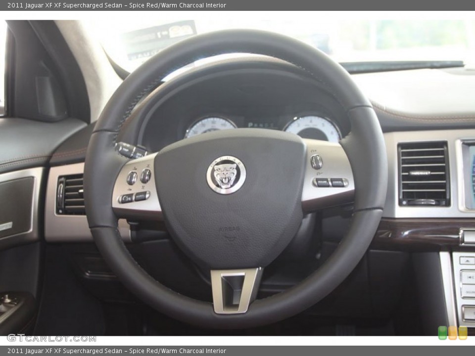 Spice Red/Warm Charcoal Interior Steering Wheel for the 2011 Jaguar XF XF Supercharged Sedan #56065880