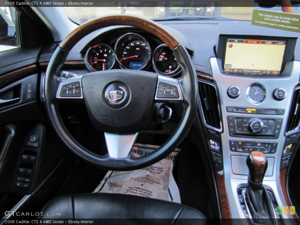 Ebony Interior Dashboard for the 2008 Cadillac CTS 4 AWD Sedan #56065986