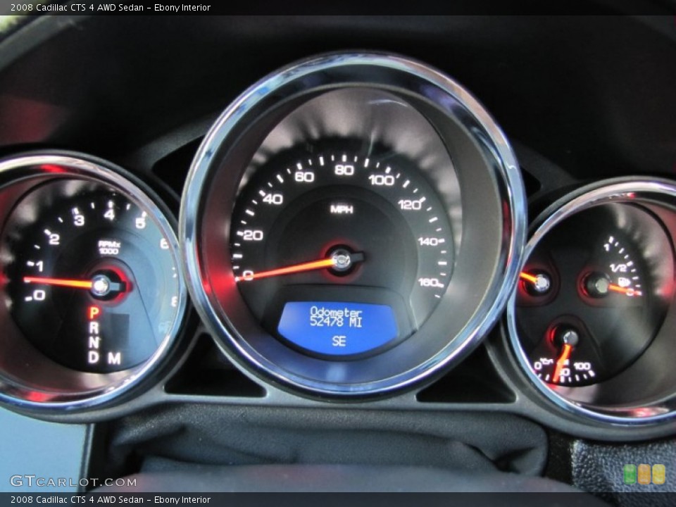 Ebony Interior Gauges for the 2008 Cadillac CTS 4 AWD Sedan #56065997