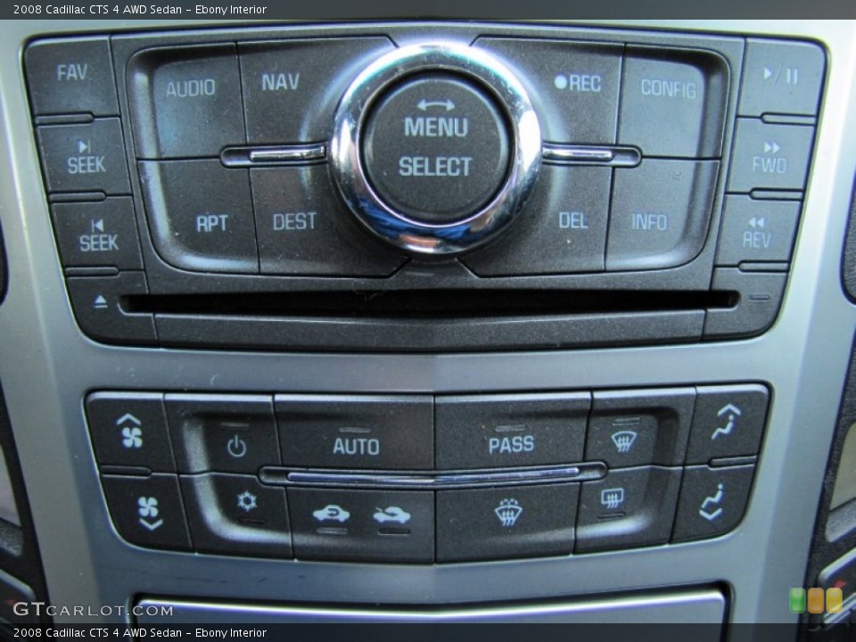 Ebony Interior Controls for the 2008 Cadillac CTS 4 AWD Sedan #56066095
