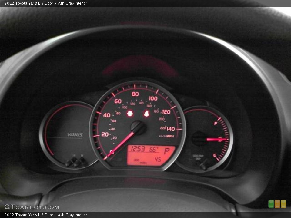 Ash Gray Interior Gauges for the 2012 Toyota Yaris L 3 Door #56070602