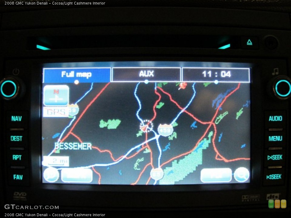 Cocoa/Light Cashmere Interior Navigation for the 2008 GMC Yukon Denali #56071349