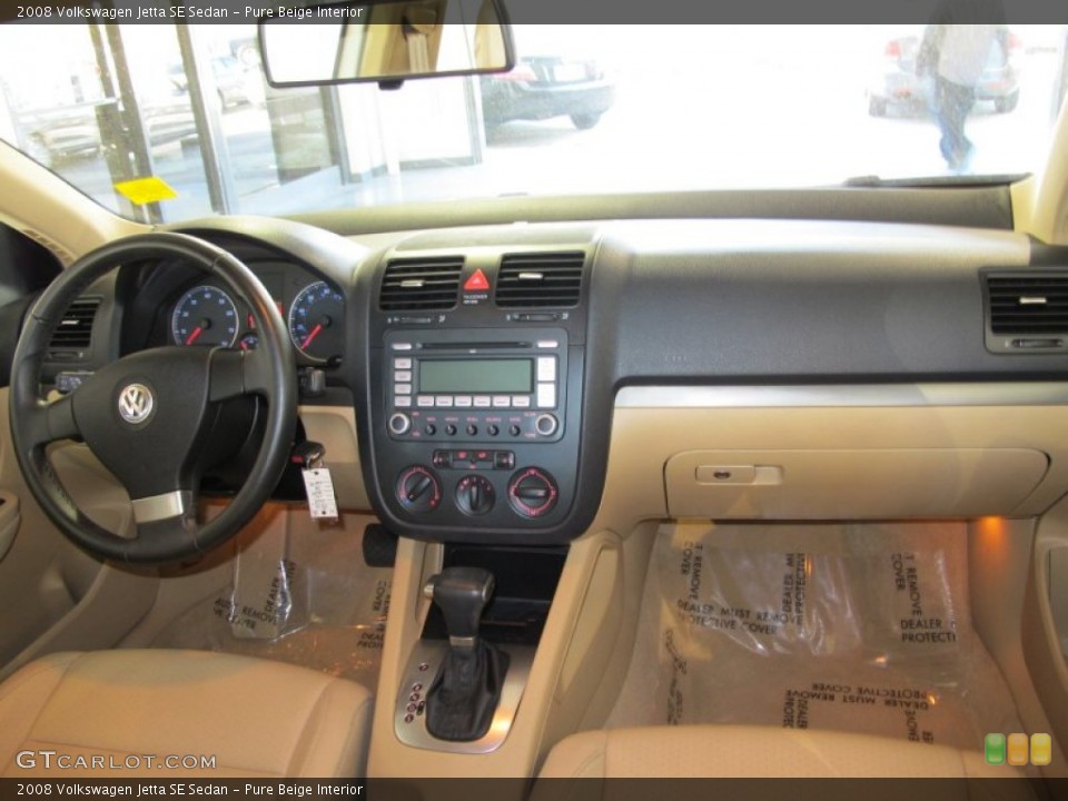 Pure Beige Interior Dashboard for the 2008 Volkswagen Jetta SE Sedan #56071580