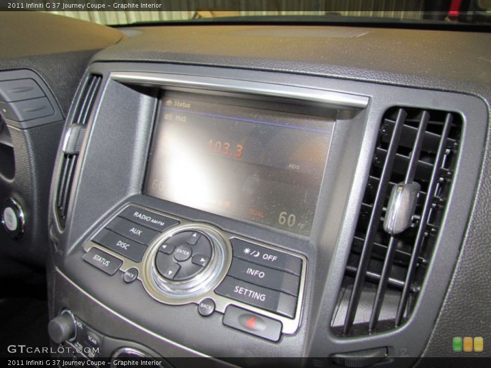 Graphite Interior Controls for the 2011 Infiniti G 37 Journey Coupe #56075473