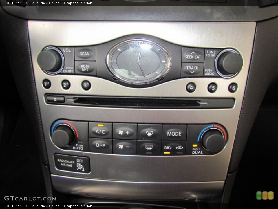 Graphite Interior Controls for the 2011 Infiniti G 37 Journey Coupe #56075522