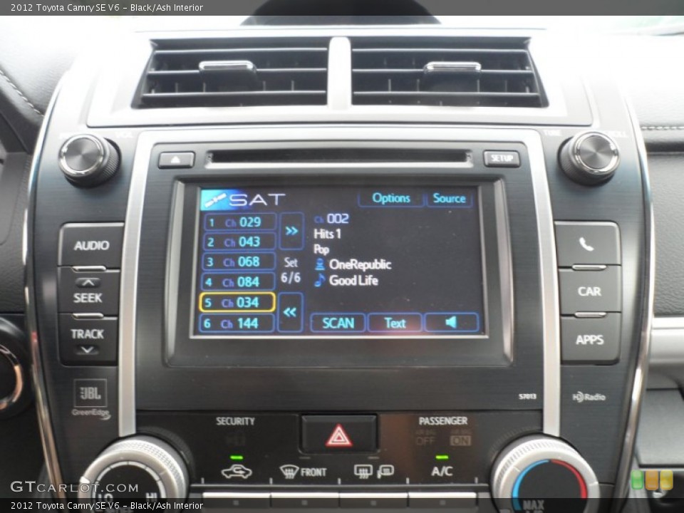 Black/Ash Interior Audio System for the 2012 Toyota Camry SE V6 #56078066