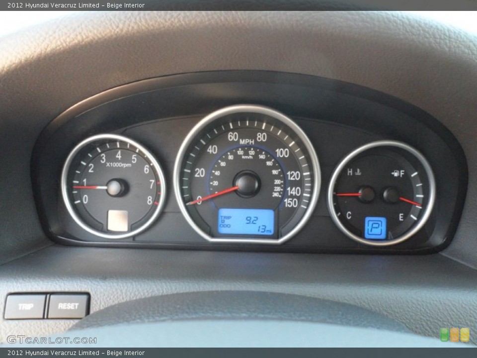 Beige Interior Gauges for the 2012 Hyundai Veracruz Limited #56078944
